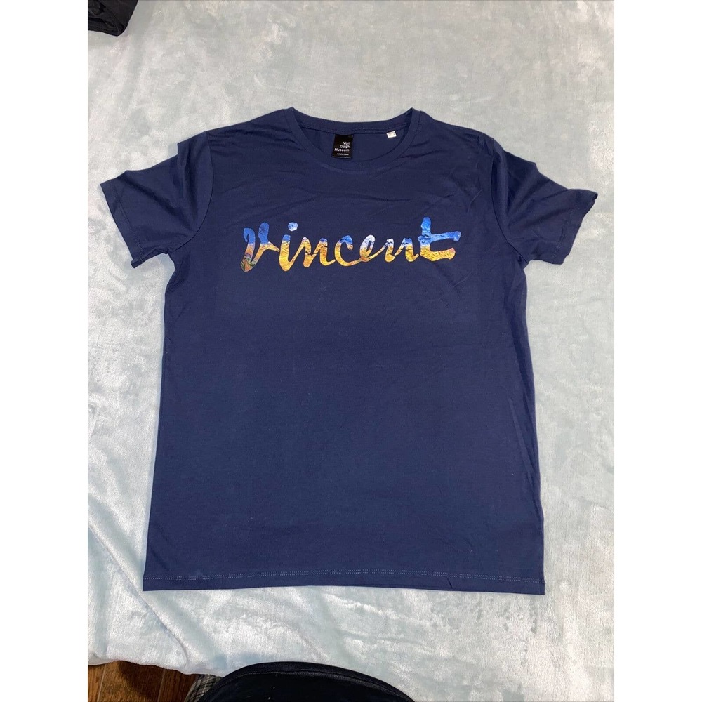 Rare Vincent Van Gogh Museum T Shirt Blue Large